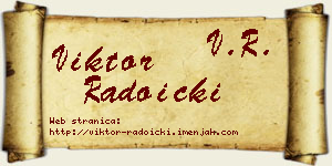Viktor Radoički vizit kartica